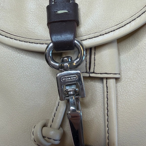 Vintage Coach Legacy Beige Leather Drawstring Backpack 9368 Classic Bag - Picture 2 of 15